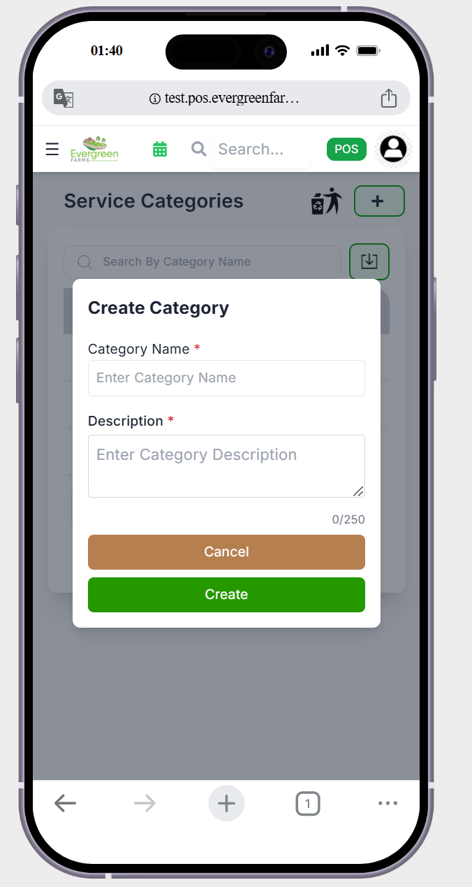 in create edit page description