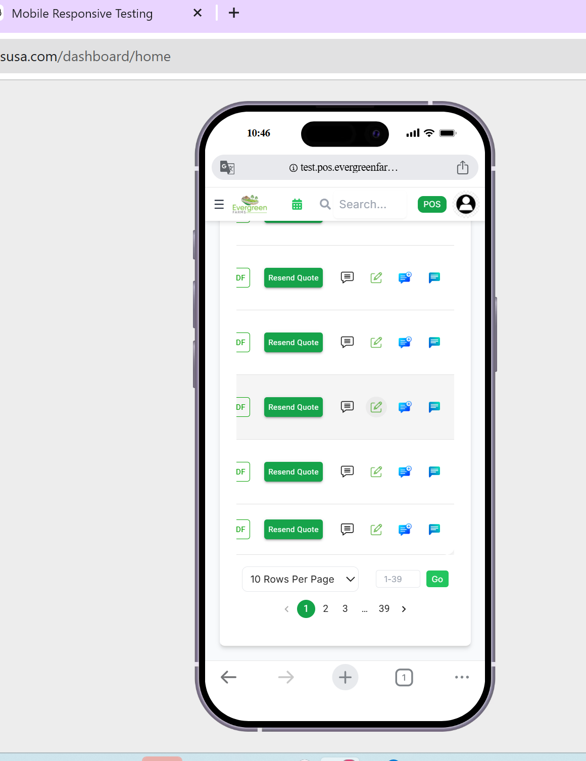 qutoe edit pop is not showing