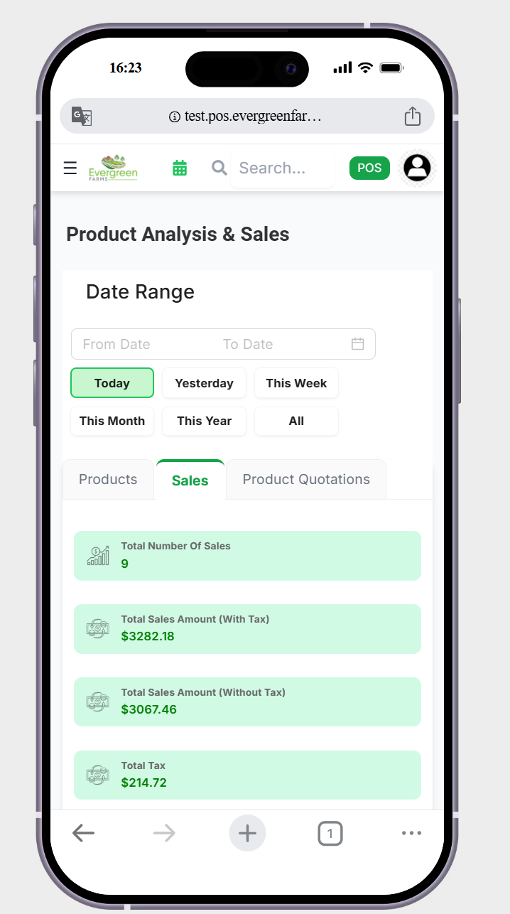 change the text filed colour in to blue in search bar ->products,sales,product quotations